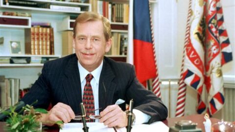 Prezident Václav Havel krátce po inauguraci prezidentem České republiky v roce 1993.