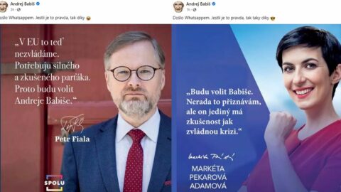 Bannery, které šíří Andrej Babiš na svém facebookovém účtu.