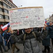 Proruská demonstrace na Václavském náměstí