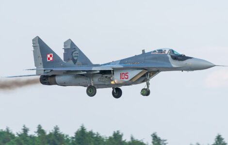 MiG-29 v barvách polského letectva.