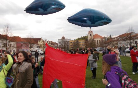 Protest proti Miloši Zemanovi v Berouně.