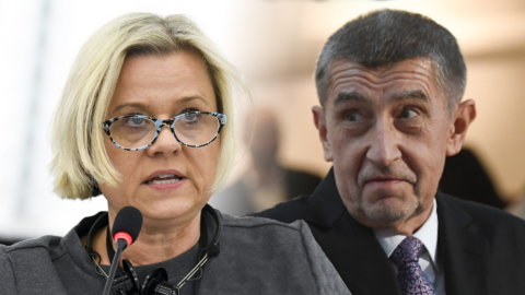 Europoslankyně Veronika Vrecionová (ODS), expremiér Andrej Babiš (ANO)