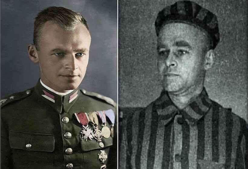 Polský odbojář Witold Pilecki jako voják a vězeň koncentračního tábora.