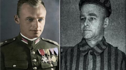 Polský odbojář Witold Pilecki jako voják a vězeň koncentračního tábora.