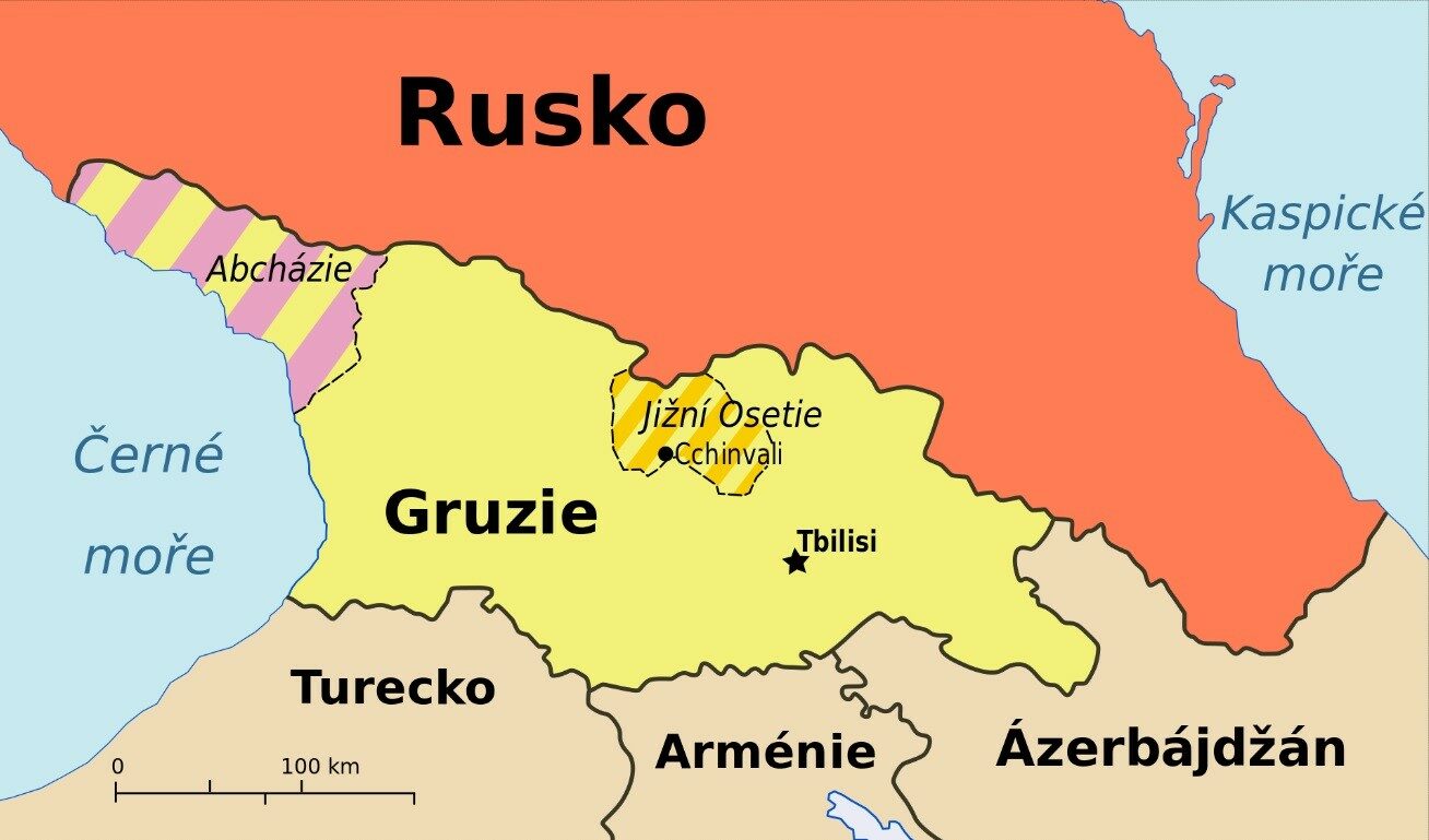 Rusko podporuje vojensky i hospodářsky Abcházii a Jižní Osetii, separatistické regiony náležející Gruzii.