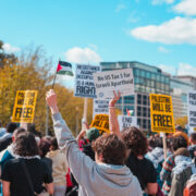 Demonstrace na podporu Palestiny ve Washingtonu, ilustrační foto