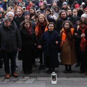 Setkání a pietní průvod nazvaný Přenesení světla, který byl první akcí iniciativy Měsíc pro fakultu (4. 1. 2024).