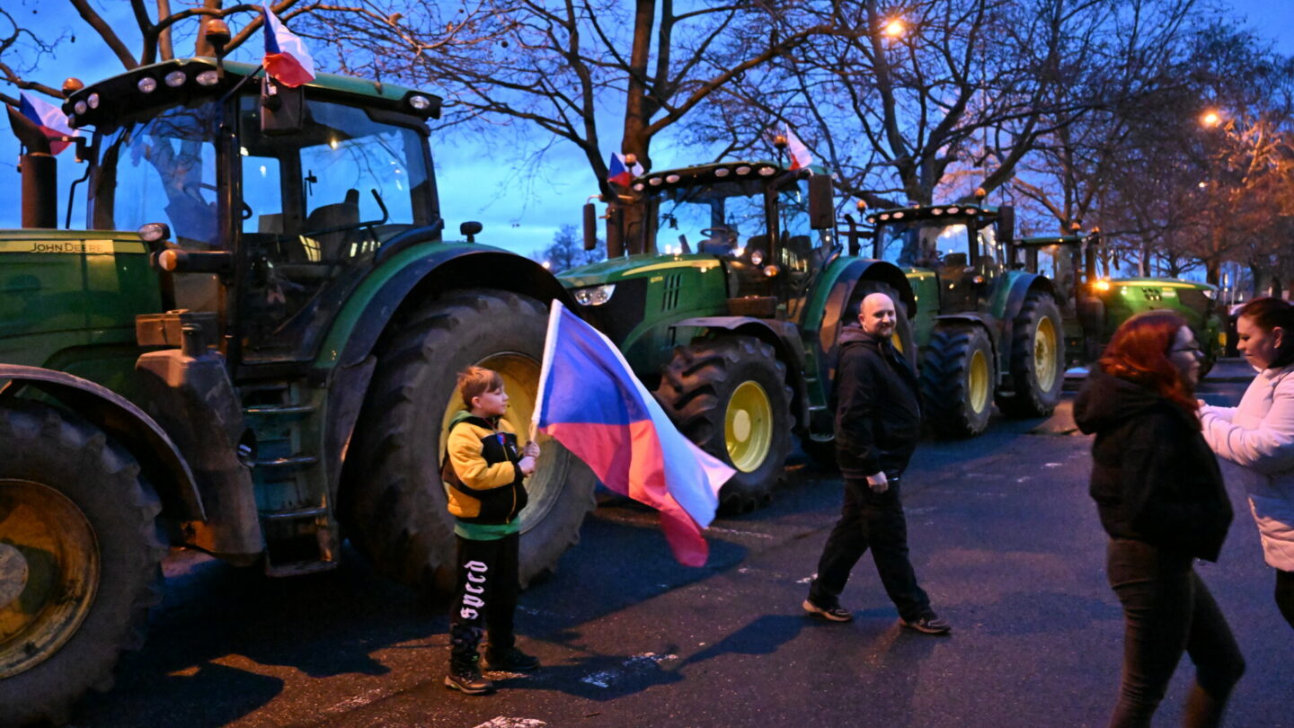 Protestující zemědělci