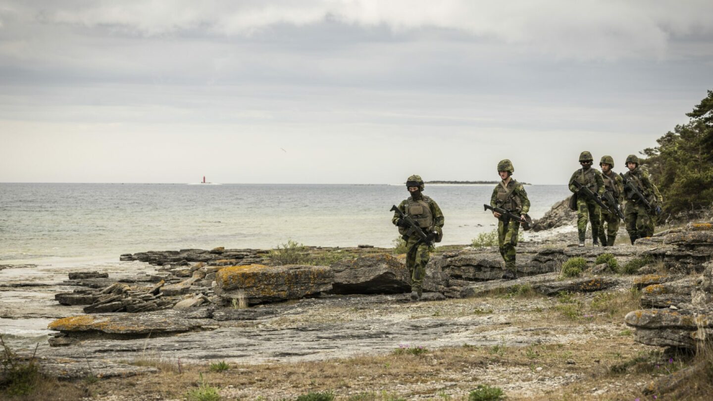 Švédští vojáci na Gotlandu, ilustrační foto