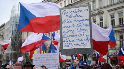 Demonstrace pořádaná stranou PRO Jindřicha Rajchla, 23. března 2024