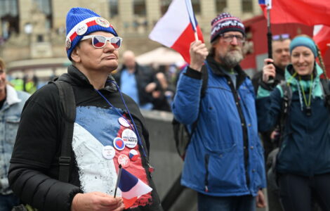 Demonstrace pořádaná stranou PRO Jindřicha Rajchla (23. března 2024).