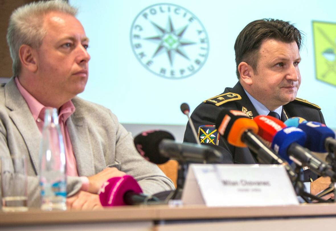 Ministr vnitra Milan Chovanec a policejní prezident Tomáš Tuhý