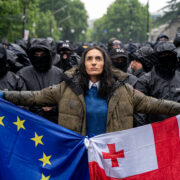 Protesty v hlavním městě Gruzie Tbilisi.