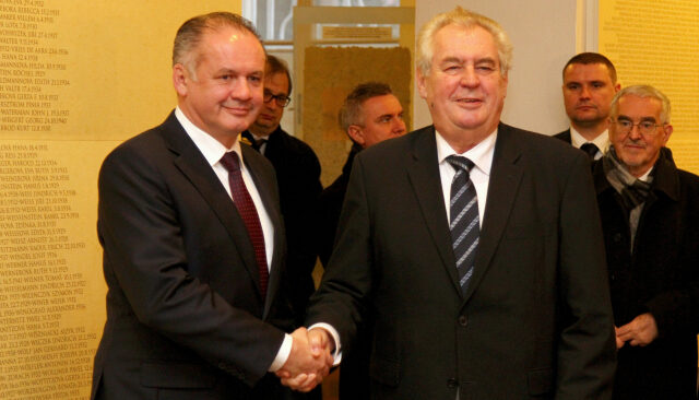 Andrej Kiska a Miloš Zeman