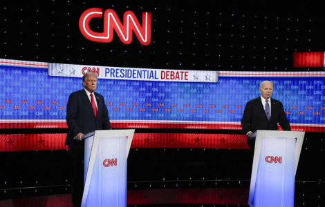 Joe Biden a Donald Trump si na úvod předvolební debaty na americké stanici CNN ani nepodali ruku.