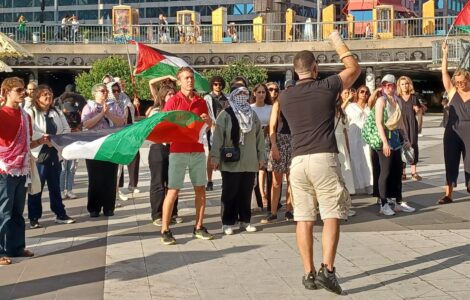 Propalestinská demonstrace ve Stockholmu (ilustrační foto)