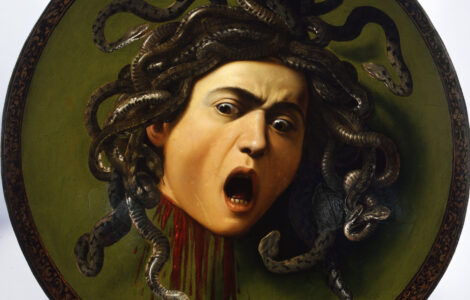 Caravaggio ve svém slavném obrazu ze sklonku 16. století nahradil tvář Medusy svým vlastním obličejem.