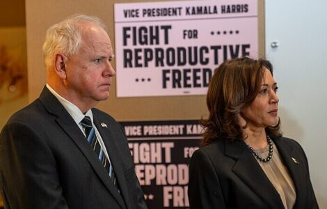 Kamala Harrisová a Tim Walz