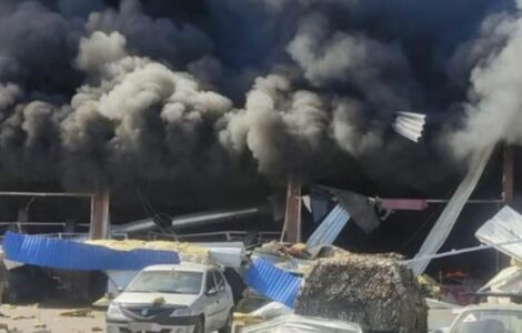 Ruský útok zasáhl supermarket ve městě Kosťantynivka.