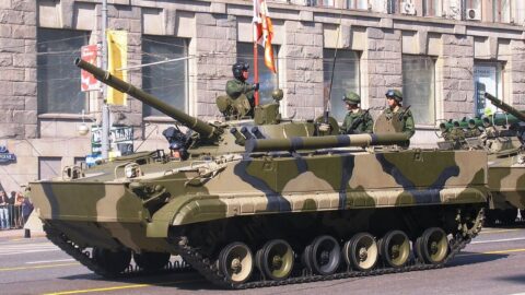 Ruské BMP-3 na přehlídce