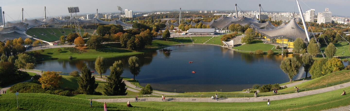 Olympijský park v Mnichově.