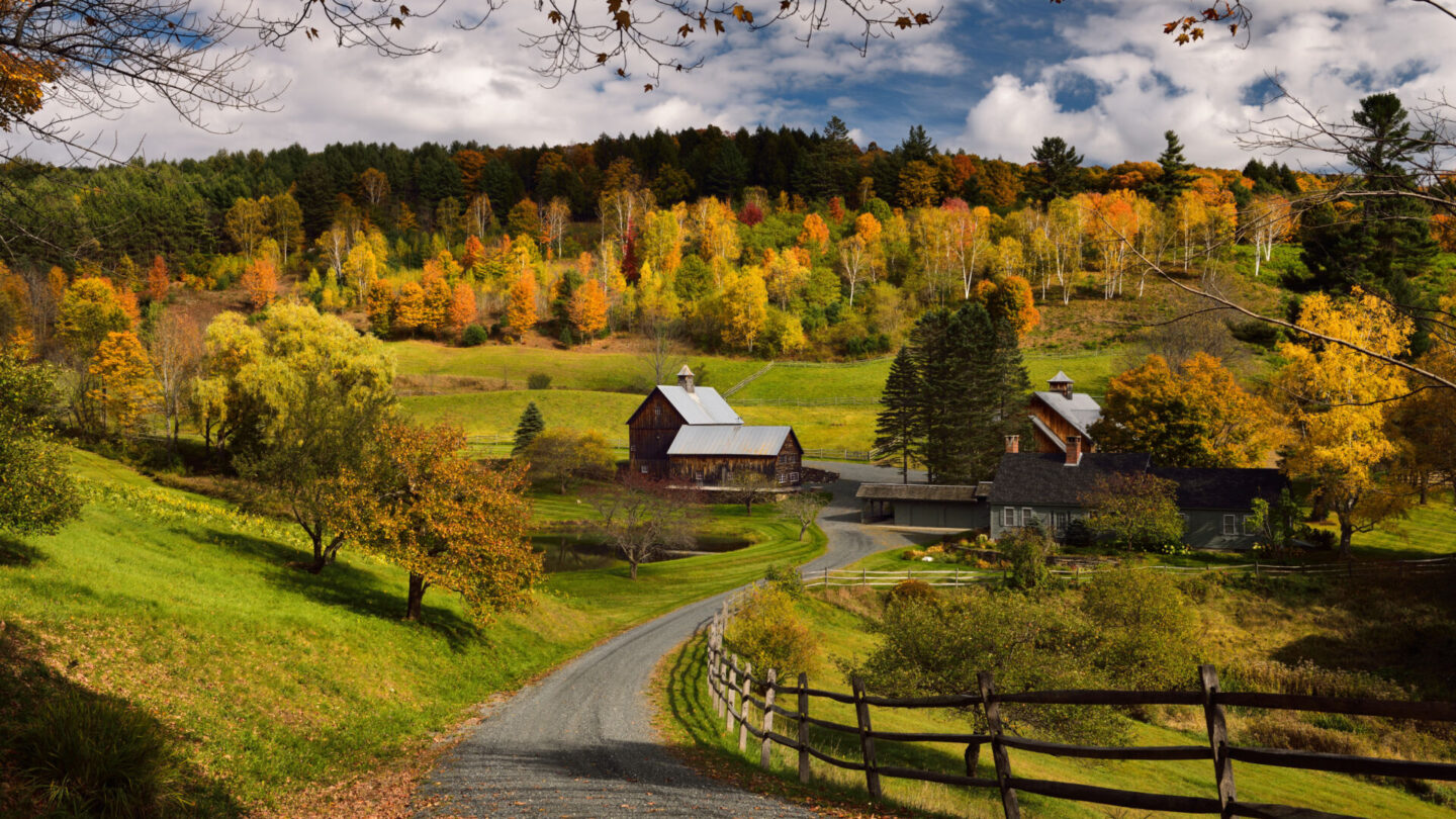 Farma Sleepy Hollow ve městě Pomfret, Vermont