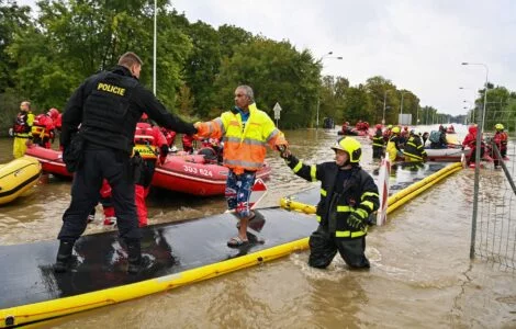 Hasiči v neděli evakuovali lidi z městské části Moravská Ostrava a Přívoz.