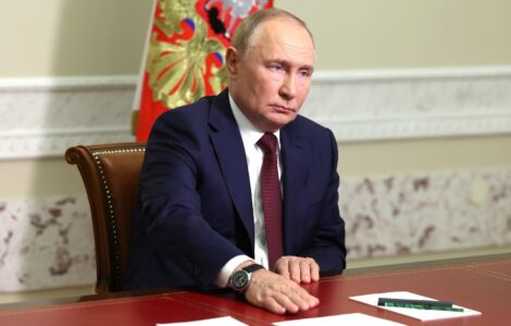 Ruský prezident Vladimir Putin během konference v Kremlu v září letošního roku.