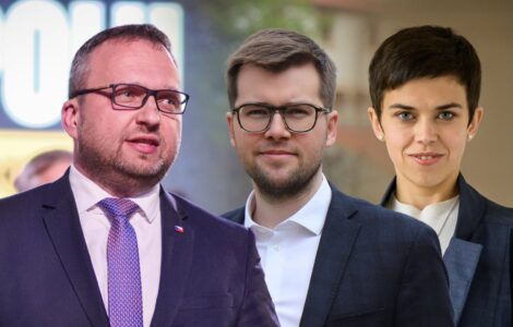 Ministr práce a sociální věcí Marian Jurečka (KDU-ČSL), poslanec Jakub Michálek, místopředsedkyně poslanecké sněmovny Olga Richterová (oba Piráti)