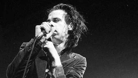 Nick Cave na koncertě v Belgii v roce 1986