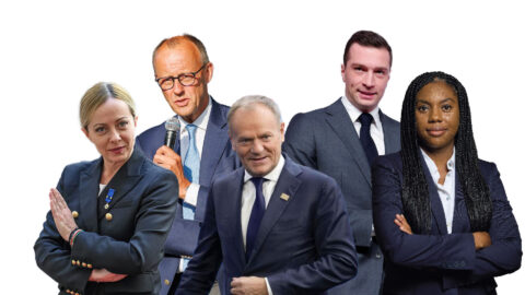 Giorgia Meloniová, Friedrich Merz, Donald Tusk, Jordan Bardella, Kemi Badenochová