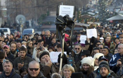 Demonstrace proti zavedení EET na Václavském náměstí