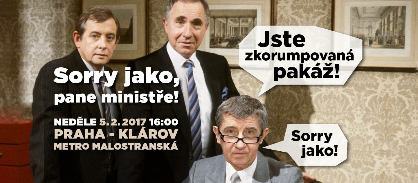 Pozvánka na shromáždění "Sorry jako, pane ministře!"